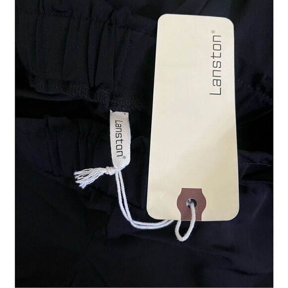 Lanston Philosophy‎ Black Paperbag Waist Jogger Pants - Picture 4 of 5